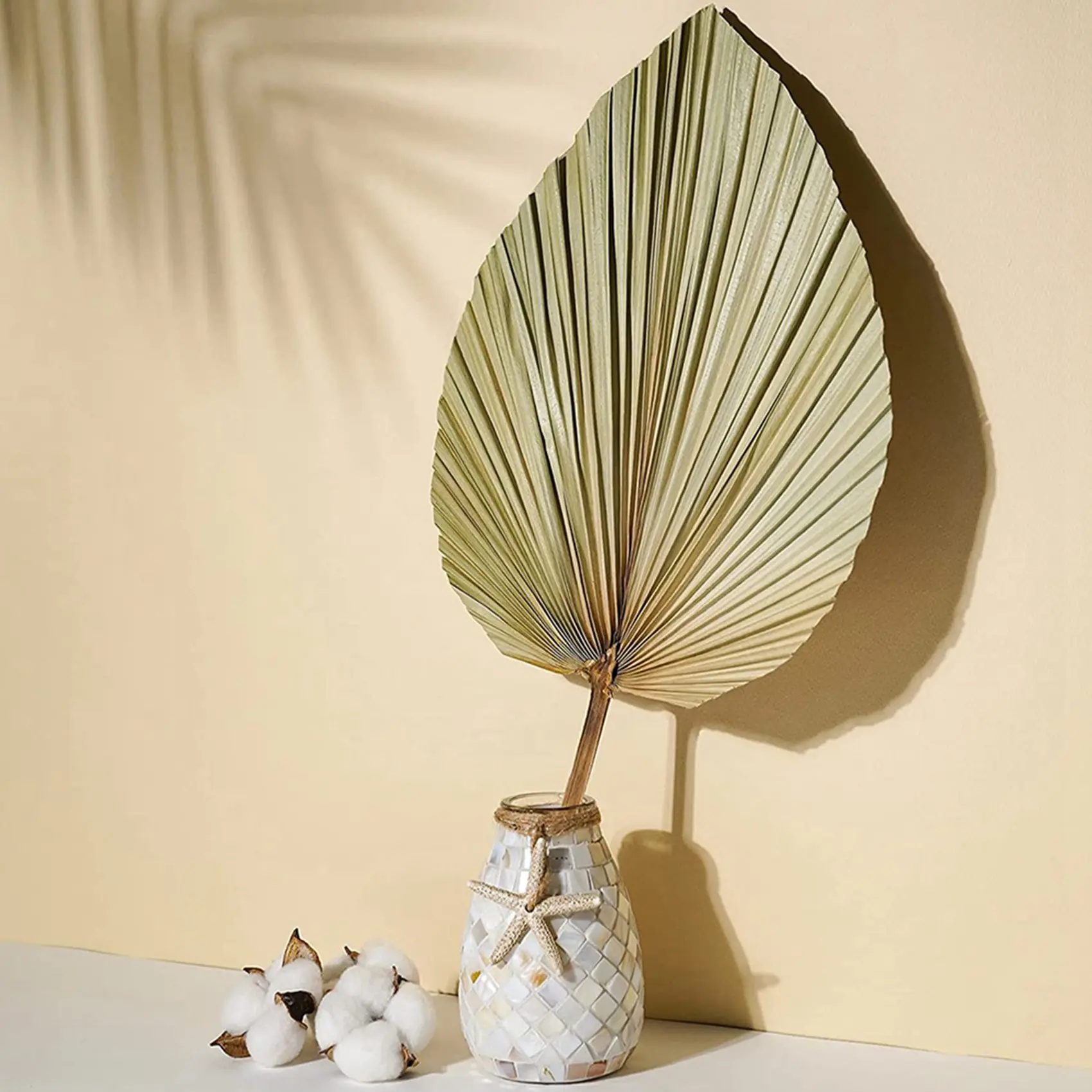 ABMI-Dried Palm Leaves Room Decor 15 Pieces - 18Inch H X 10Inch W Large Natural Palm Leaf Decor For A Beautiful Boho Look,