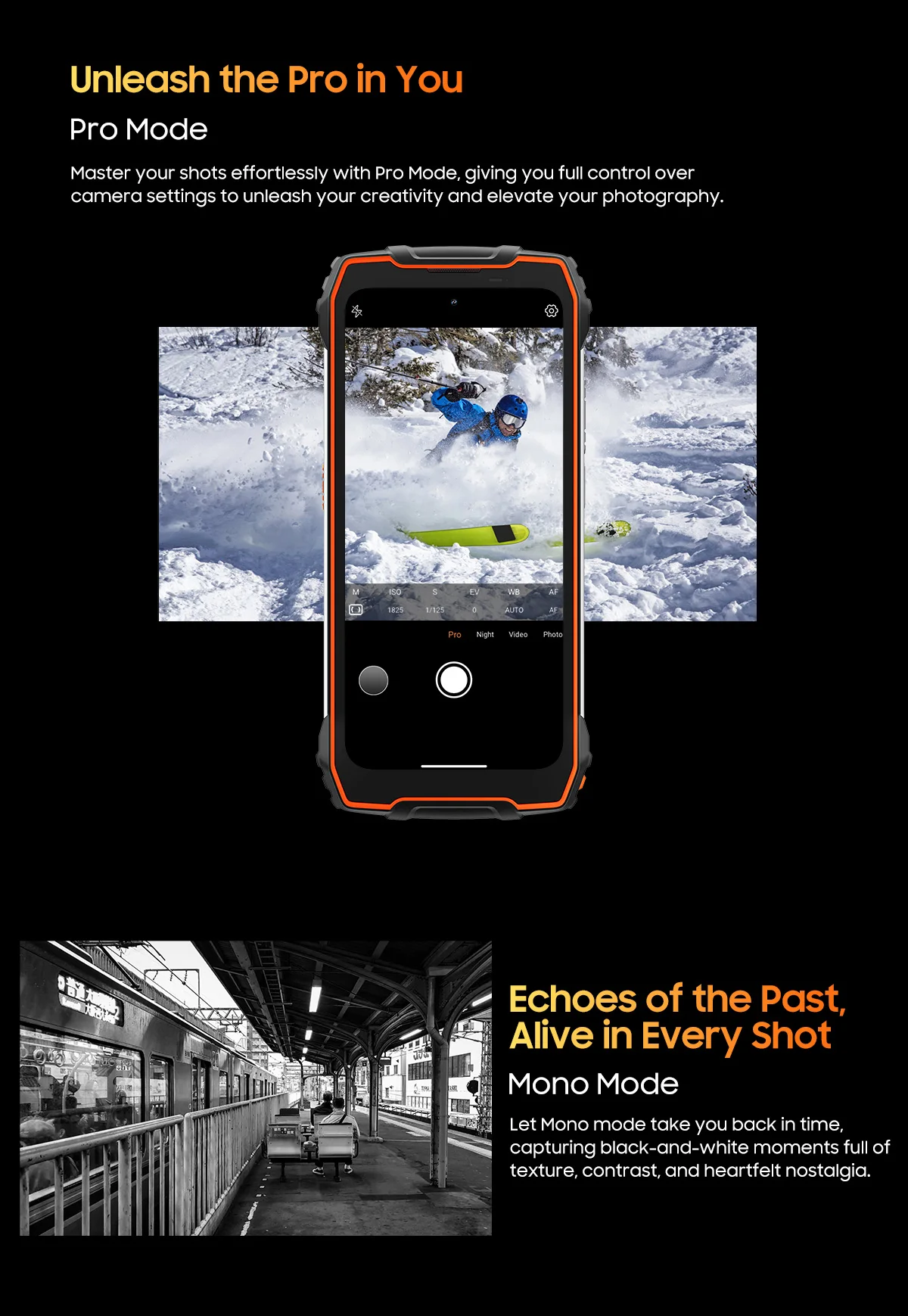 OSCAL Pilot 1 6.67'' Rugged Phone, Gemini AI Android 14 Waterproof Outdoor Phone 8GB+256GB, Octa Core, 15000mAh (33W), Dual 4G