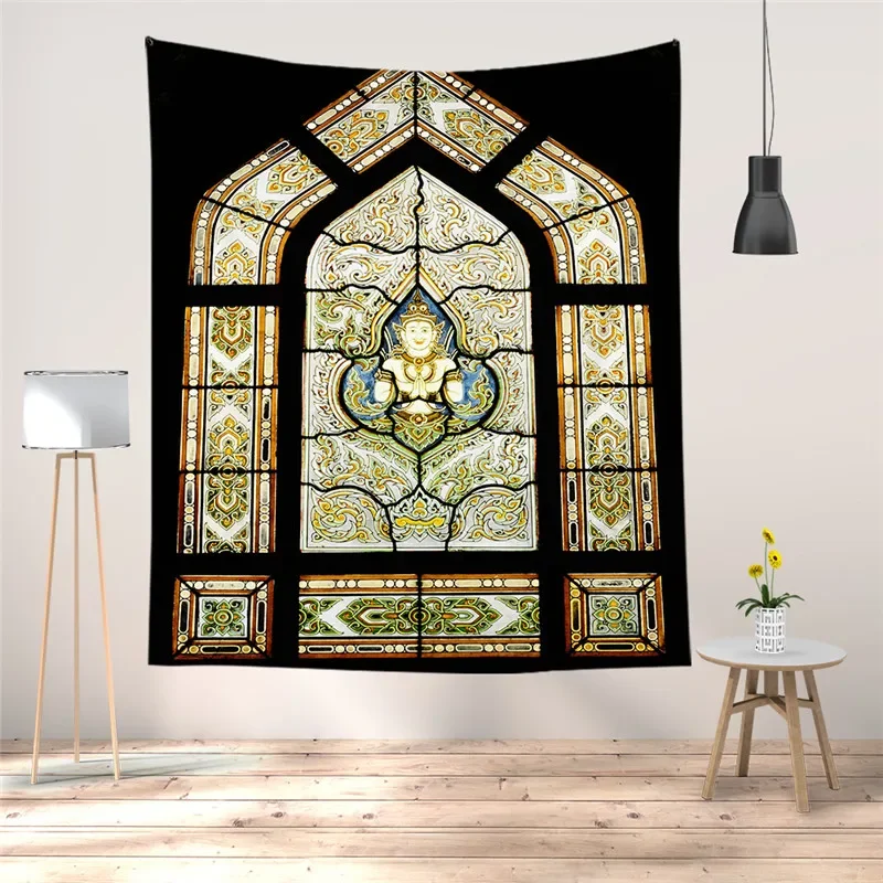 Bedroom Celestial Psychedelic Tapestry Colorful Window  Wall Hanging Witchcraft Decor