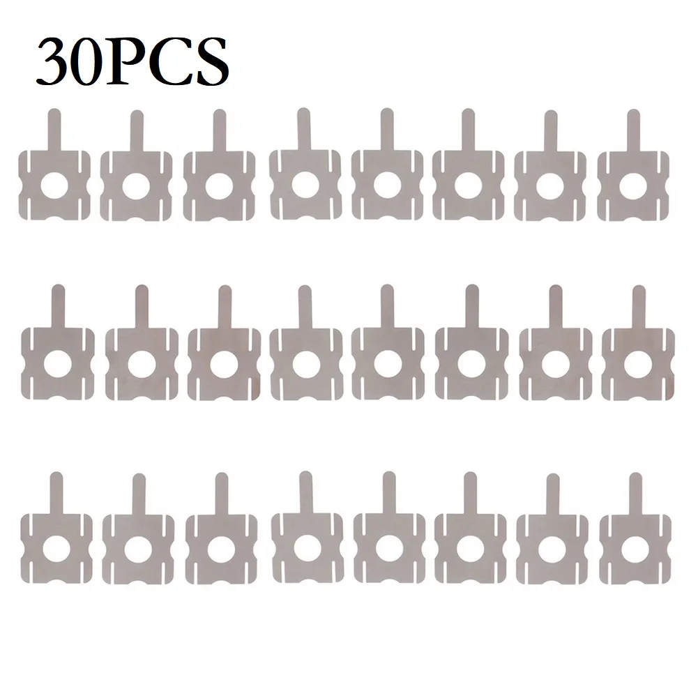 30Pcs 4S Lithium Battery Pack Replace Spot Welding Nickel Sheet U-Shaped High Purity Nickel Plate Rolling Power Tool Parts