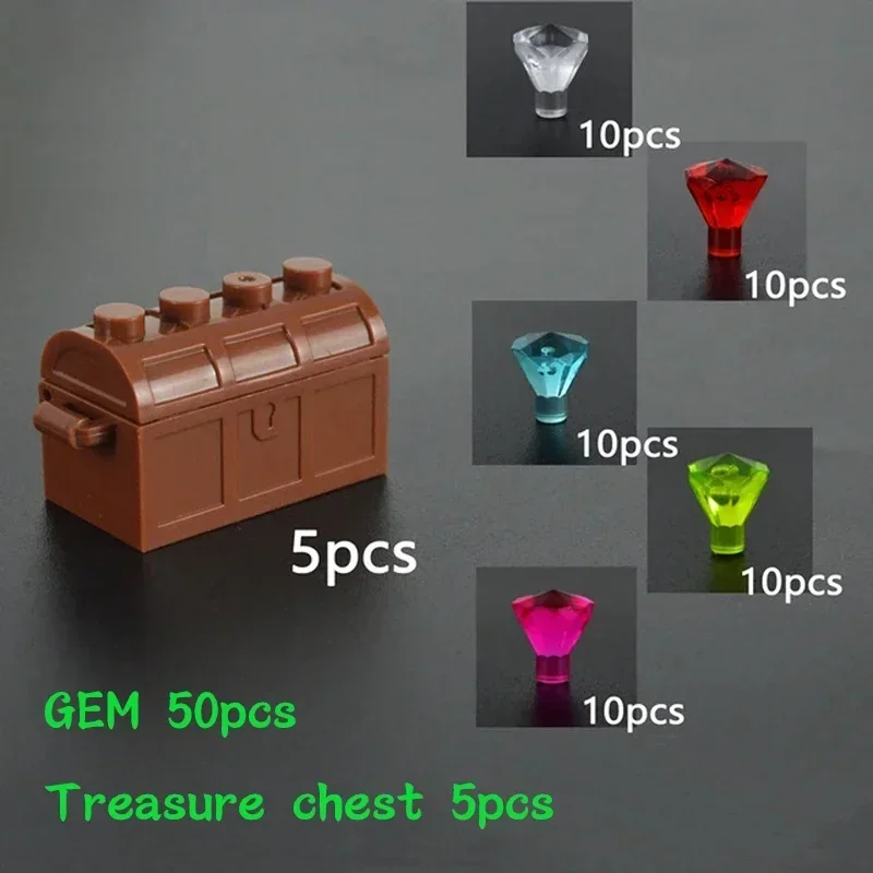 MOC City Safe Box Blocks Strongbox Building Blocks Treasure Gold Diamond Money Jewelry Thief Figures Accessories DIY Bricks Toy