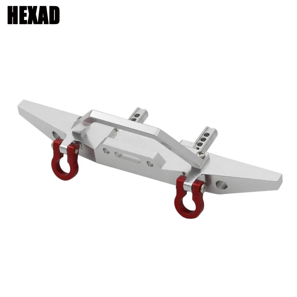 MN128 Metal Aluminum Alloy Front Bumper and Rear Bumper With Trailer Buckle For MN128 MN-128 RC Car Upgrade Parts