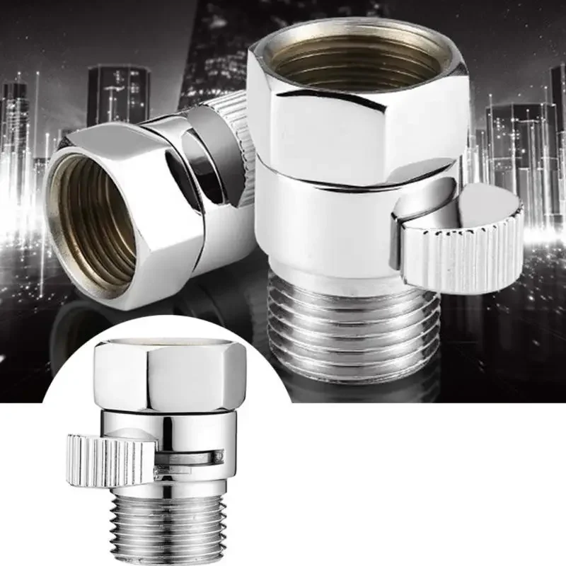Brass Flow Control Valve Water Pressure Reducing Controller Hand Held Sprayer Head Shut Off Stop Switch For Shower Supply