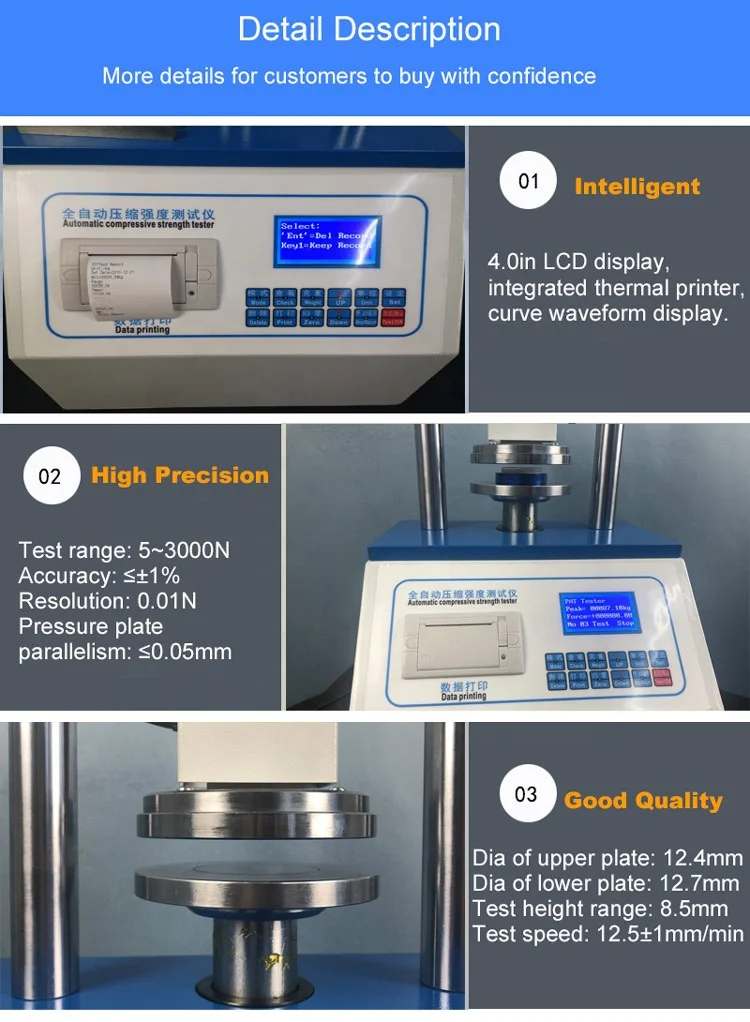 Ring compression and edge compression testing equipment tester