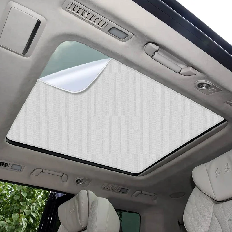 

Для HONGQI HQ9 2024-наст. время: Автомобильный солнцезащитный козырек из замшевой ткани с защитой от УФ-излучения и электростатической адсорбцией, теплоизоляционный, для люка/панорамной крыши