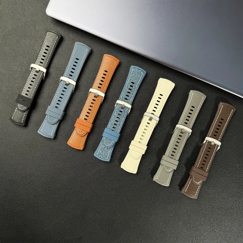 Silikonowy pasek z metalową klamrą do Huawei Watch 5 (46 mm), regulowany, stylowy, bezpieczny, wykonany z wysokiej jakości materiałów, akcesorium do smartwatcha. — zdjęcie produktu 3