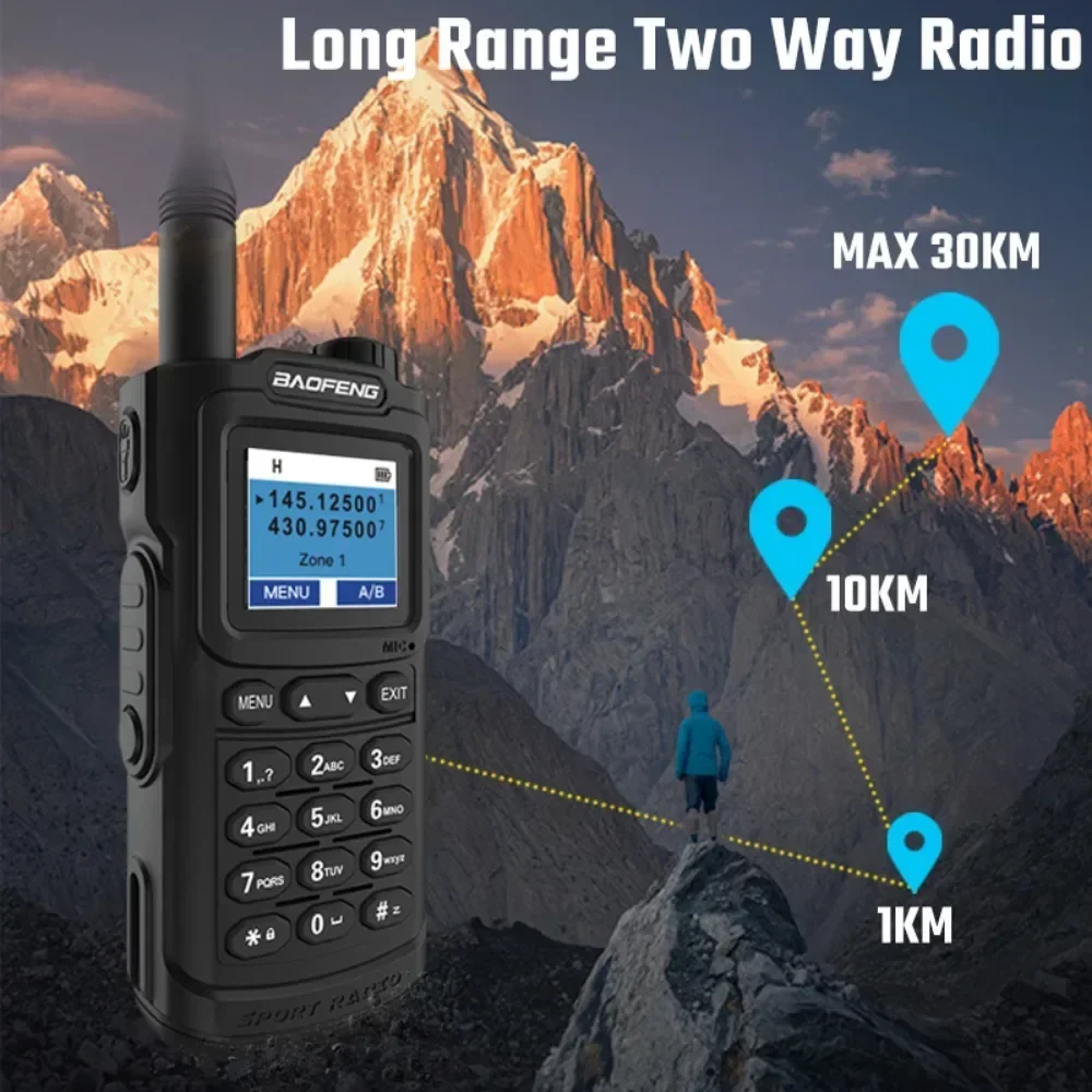 2024 Baofeng UV-20L Walkie Talkie Waterproof Dual Band High Power CB Ham Radios Comumicador Long Range Two Way Radio For Hunting