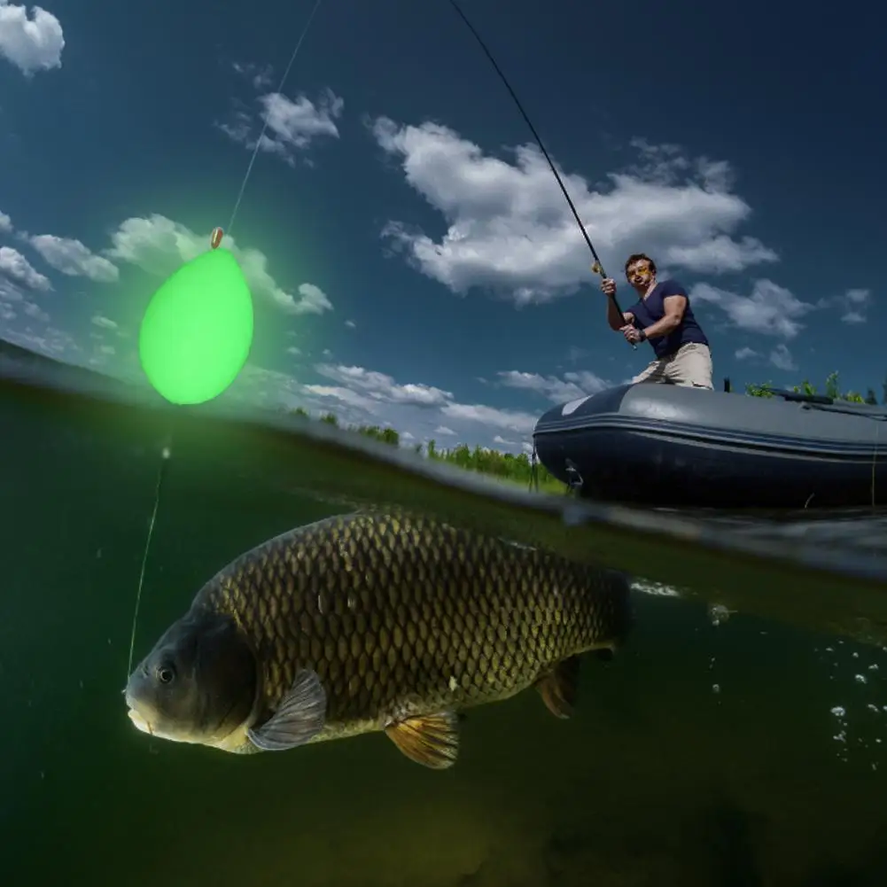 Luminous Egg Float Night Fishing Long-Distance Casting Rotating Fishing Float Bobber Bait Accessories Luminous Buoy Dobbers