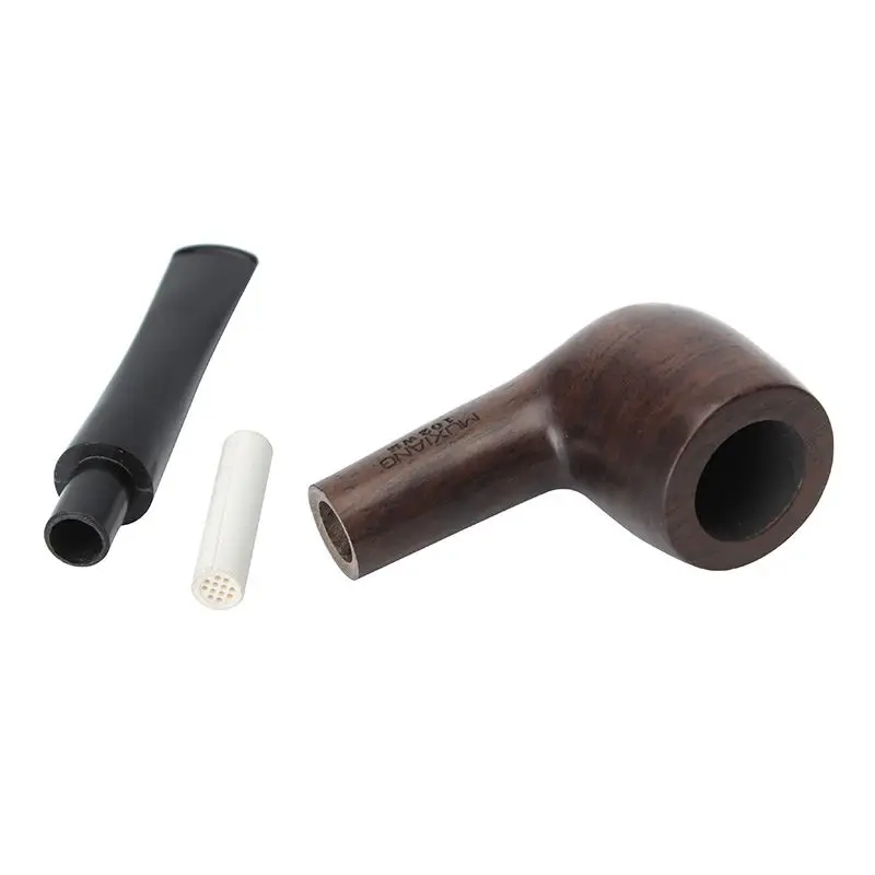 Sandalwood Pipe 9MM Filter Solid Wood Dry Pipe Smoking Craft Brown black ebony multiple options available handmade tobacco pipe