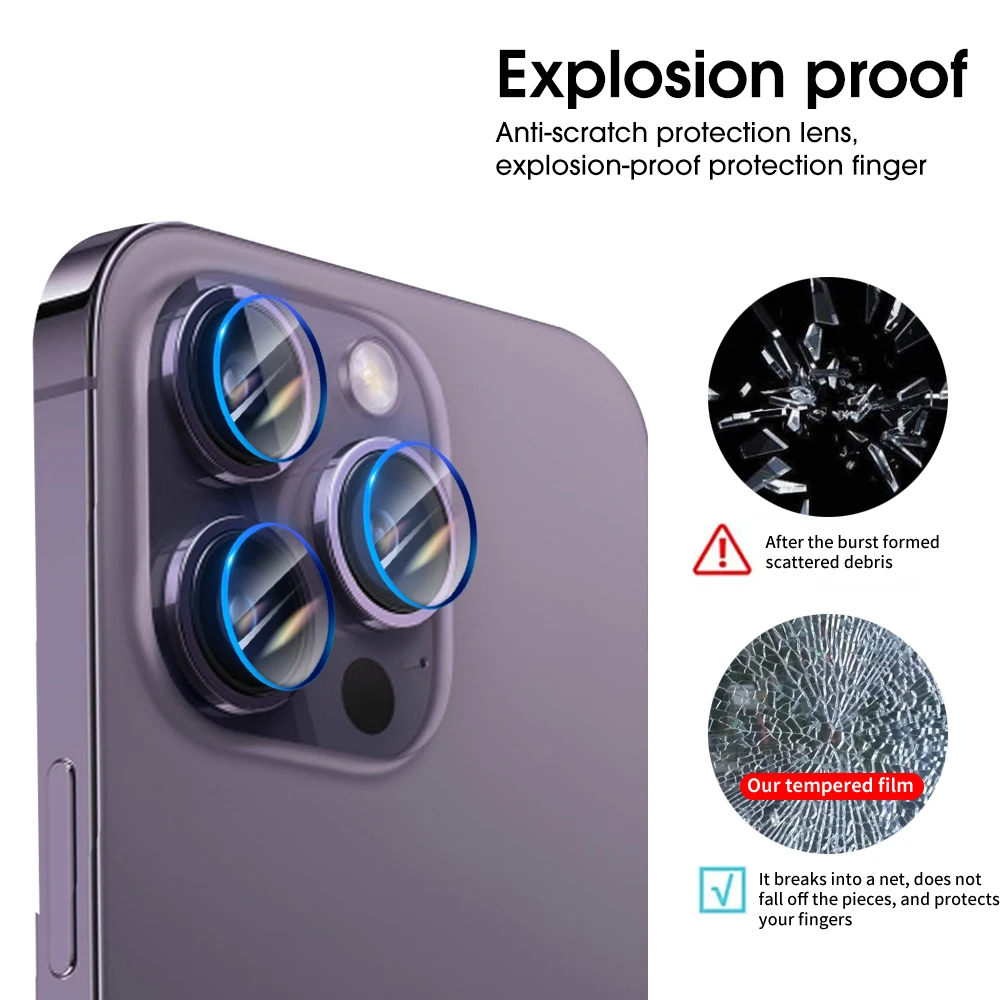 Camera Lens Protector Film For iPhone 15 15Plus 15Pro Max Tempered Glass Anti Scratch Protective Rear Lens Film For iPhone15 PM