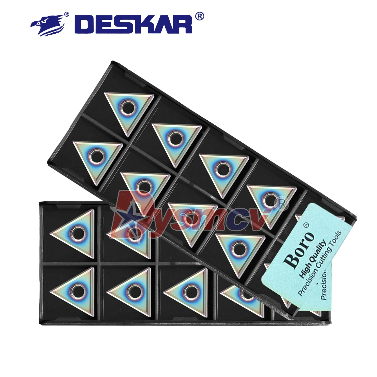 

DESKAR CNC Outer Circle Triangular Lathe Blades TNMG160404-MA TF618 Seven Color High Hardness Blade TNMG160408-TF TF918 Inserts