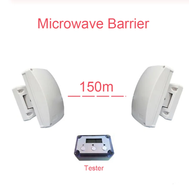 Focus IP65 Outdoor Microwave Beam strong against electromagnetic interfe150 meter long distance Guarden Farm Microwave Barrier