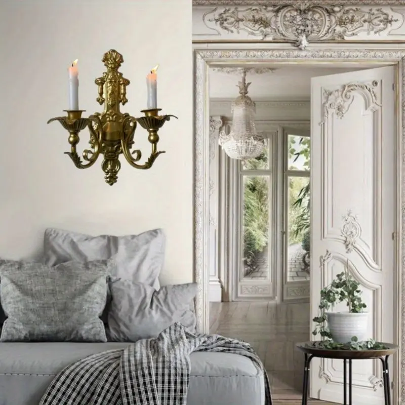 Metal Wall Candle Sconces Candelabra Wall Decorations Ideal for Stick Candles for Bedroom Table Centerpieces Living Room Home