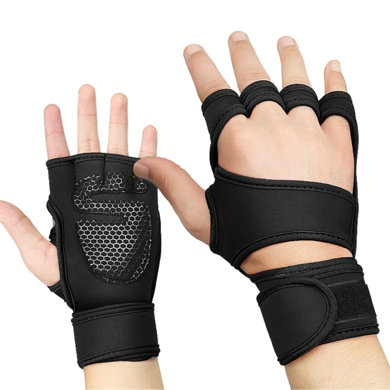 Deadlifting Gloves with Wrist Support for Weightlifting, Pull up, Liftup