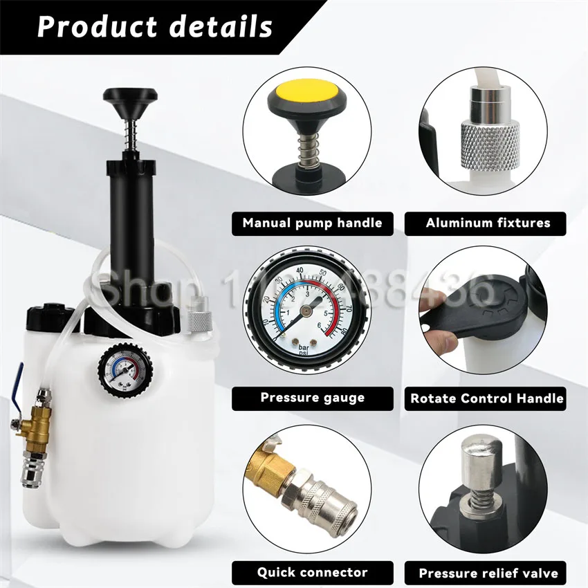 3L Manual Transmission Fluid Pump Oil Filling Filler System Fluid Transfer Pump Tool With 8 PCS Adapters