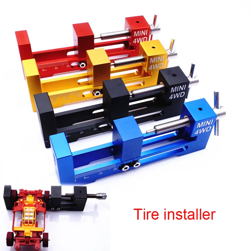 1PC Tire Installer Wheel Loader Tires Fitter Device With Bearing Tamiya Mini 4WD Tools Large/Small Type Tools DIY Parts