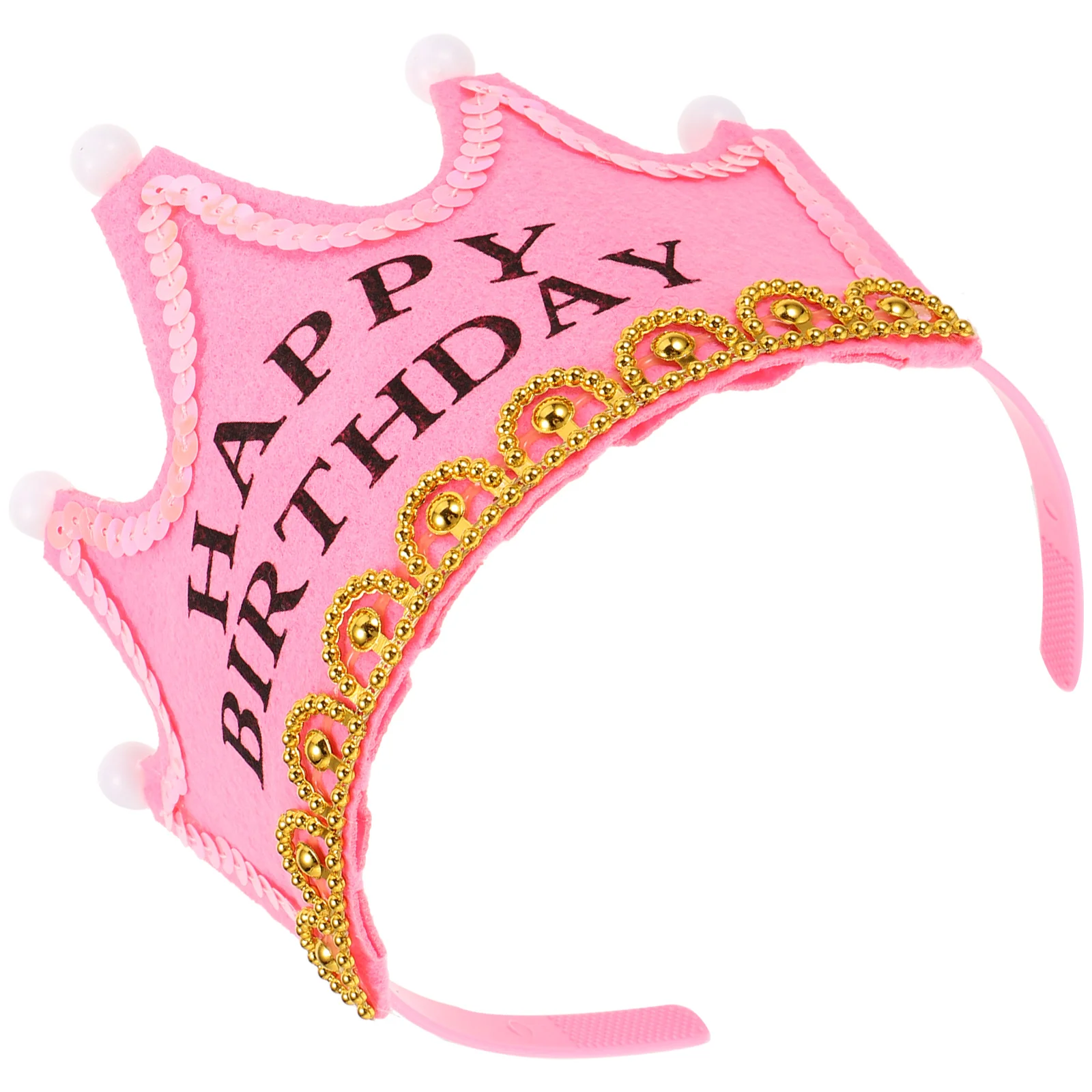 

Led Light Birthday Party Crown Craft Tiaras Pink Flashing Light Girls Headwear For Children Adults