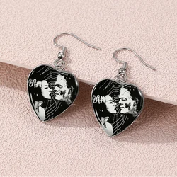 2024 New Frankenstein's Monster Dangle Earring Heart Shaped Earrings Handmade Glass Dome Jewelry