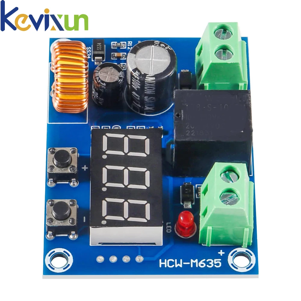 XH-M609 Low Voltage Disconnect Switch Cut Off 12V 24V 36V Digital LED Display Over-Discharge Protect for 12-36V Lithium Battery