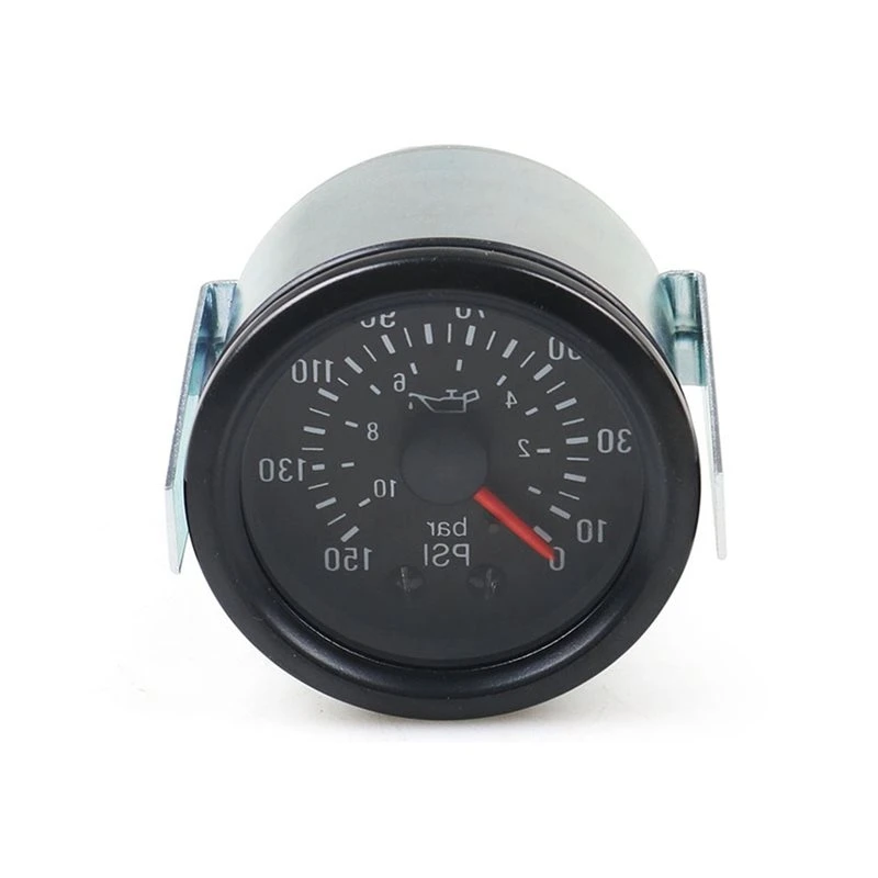 ABRN-Mechanical Oil Pressure Gauge 52Mm 0-10Bar/0-150Psi NPT1/8 Threaded Sensor For Car Truck Engineering Vehicle