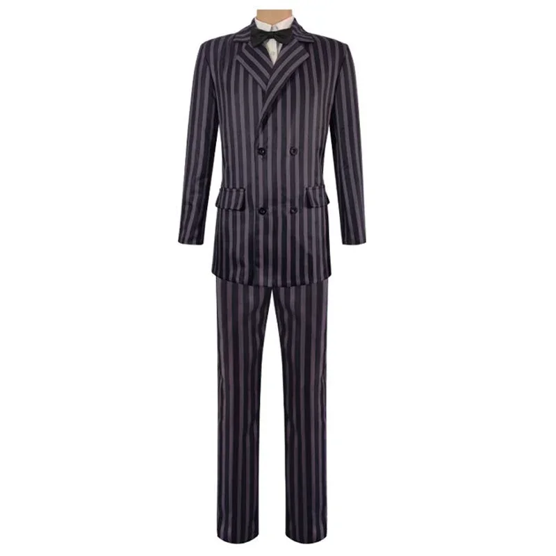 

EE01 Movie Wednesday Addams Gomez Cosplay Costume Outfit Men Coat Shirt Pant Tie Suit Party Uniform Halloween Carnival PartyIo0！