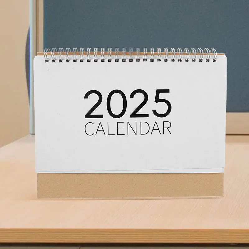 Calendario de escritorio 2025, calendario con tapa, calendario de mesa de escritorio, papelería para estudiantes, planificador mensual, decoración de calendario mensual de escritorio