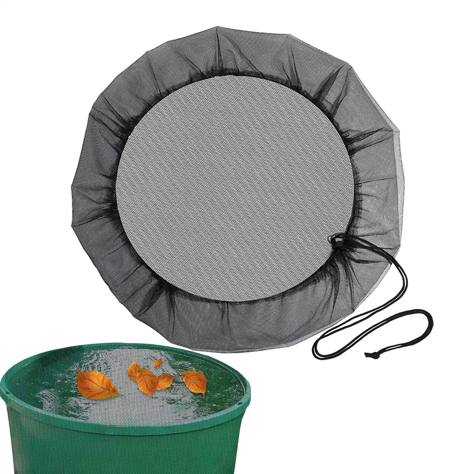 60-100cm Mesh Cover Netting for Rain Barrel Water Collection Bucket Raindrop Anti-fall Leaves Filter Net Water Protection Tools
