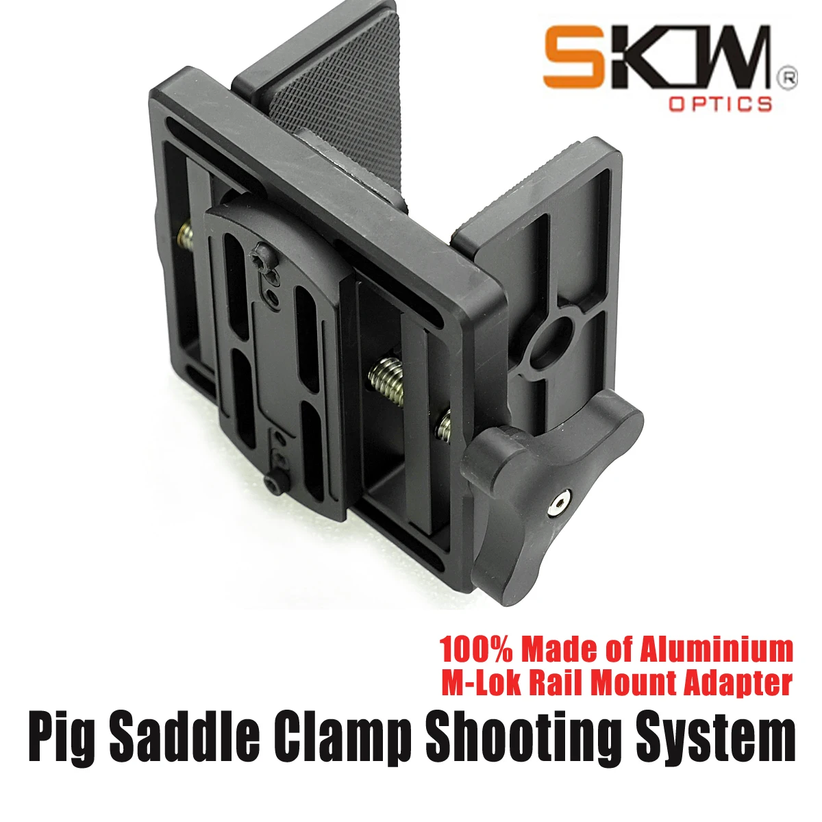 SKWoptics-Pig Saddle Clamp, Aluminum Shooting Tripod System, M-Lok Arca-Swiss Rail Mount Adapter,