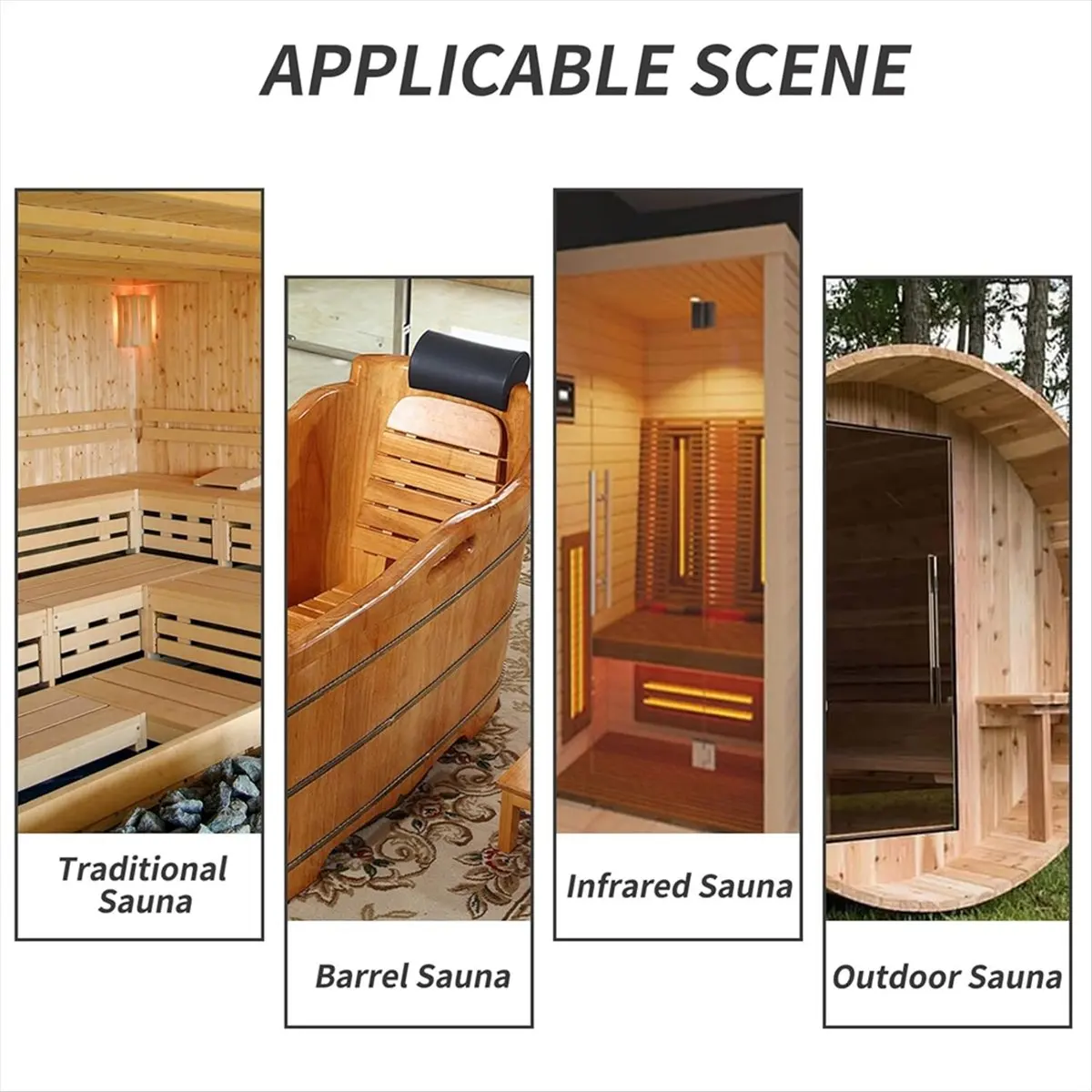 مقياس حرارة ساونا AAAL 2 في 1 مقياس حرارة فهرنهايت للرطوبة لغرفة الساونا، مراقبة درجة حرارة الرطوبة الداخلية