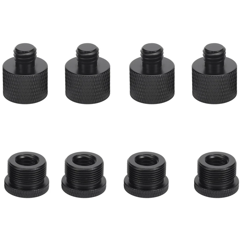16 pçs conjunto de adaptador de rosca de microfone 5/8 fêmea para 3/8 macho e 3/8 fêmea para 5/8 macho rosca adaptador de parafuso para micr suporte Mount-VVNB
