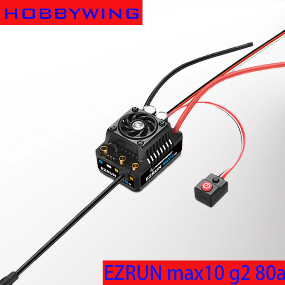 Hobbywing EZRUN MAX10 2-4S G2 80A ESC EZRUN 3652SD G3 3200KV/4100KV/5400KV Para Coche De Juguete A control Remoto 1/10