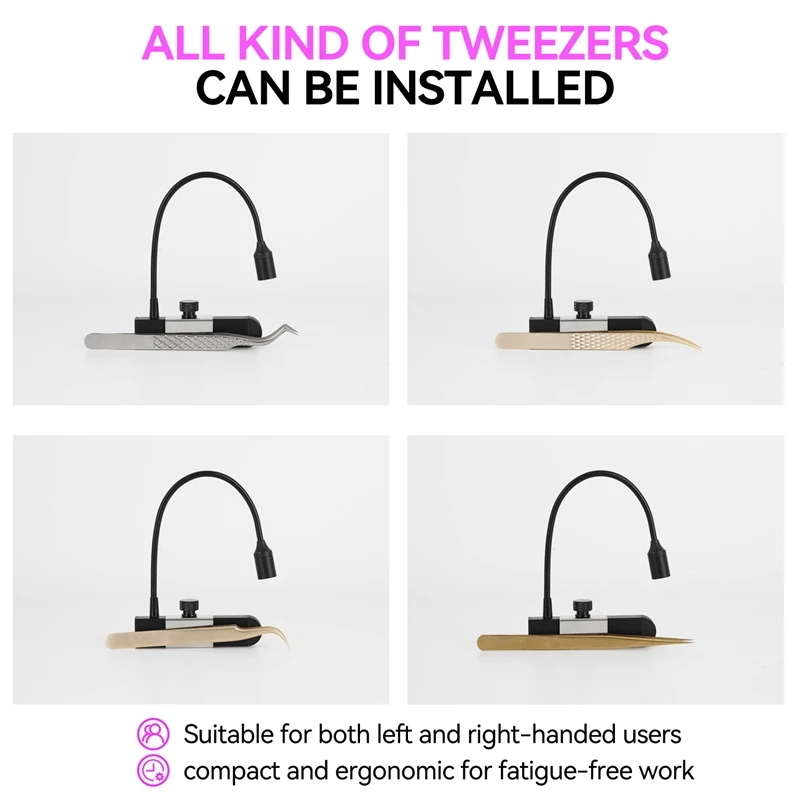 Eyelash Extension UV Curing LED Lamp Portable Tweezer Light Foot Switch For Lash Technicians Home Salon Travel Gift For Women