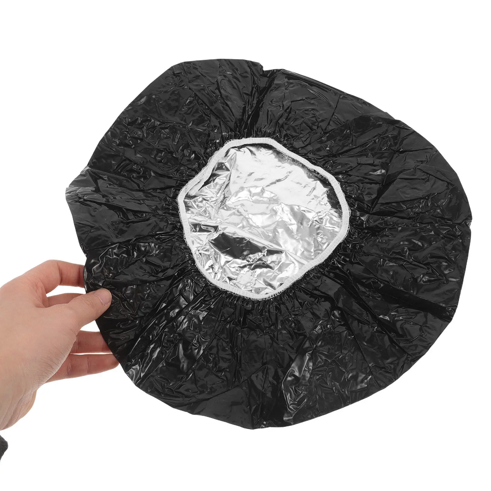 10Pcs Aluminum Foil Hair Caps Heat Retention Deep Conditioning Shower Cap Reusable Lightweight Hair Color Treatment Bath Travel