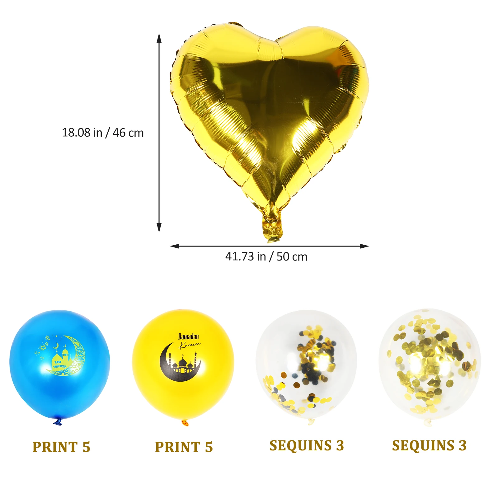 

Ramadan Latex Balloons Emulsion Mubarak Party Supplies Islam Festive Celebration Balloon Design