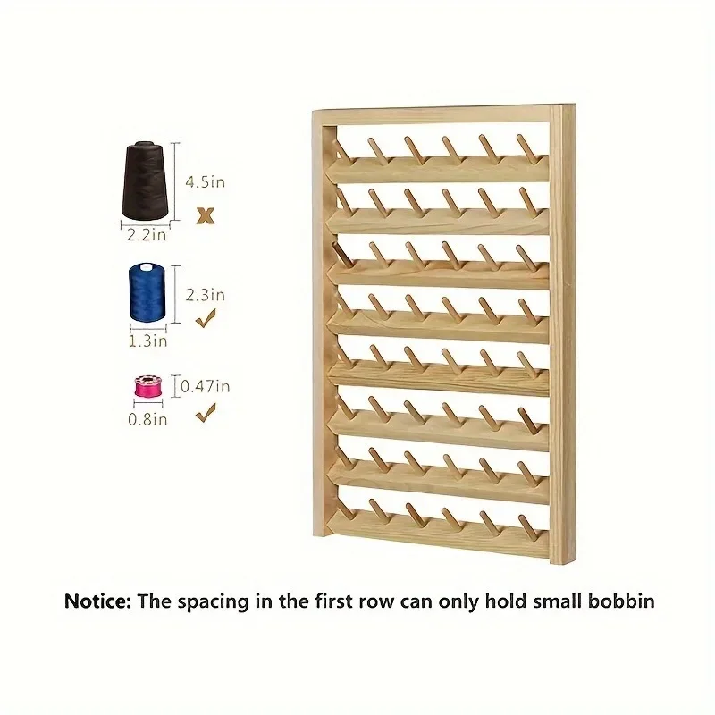 Wooden Wall Mounted Spool Rack 6