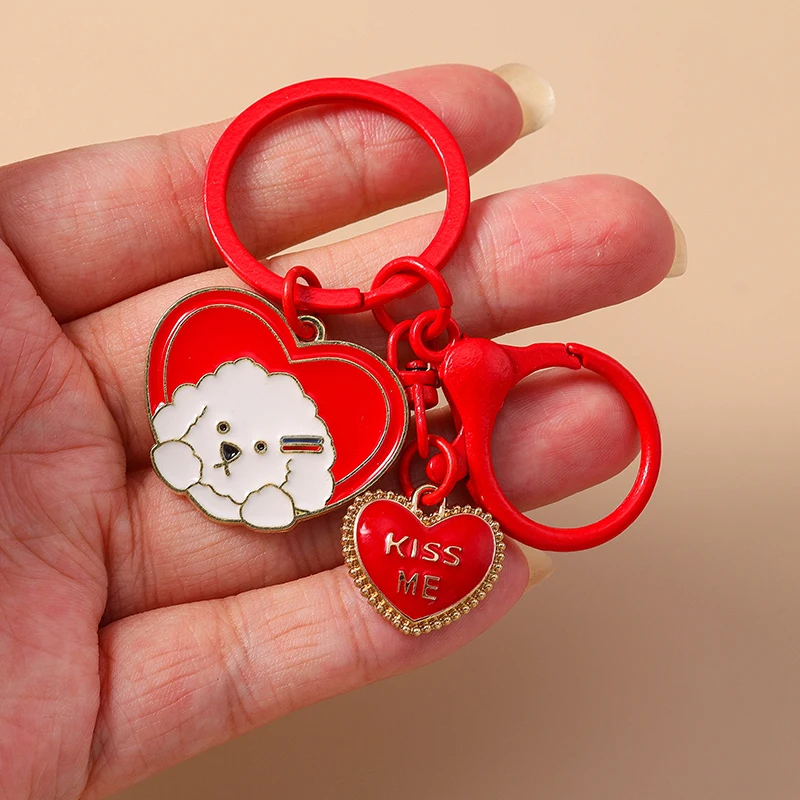 Aihua Schöne Schlüsselanhänger mit Früchten und Tieren für Frauen und Mädchen, niedlicher Schlüsselanhänger mit Hund, Katze, Schmetterling, Handtaschenanhänger, Schmuck, Geschenke – Detail 5