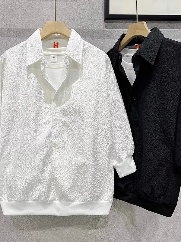 

Летняя мужская модная футболка свободного кроя с коротким рукавом (Haome Seven Sve fular Five Sve Sli Hairdrer's irt)