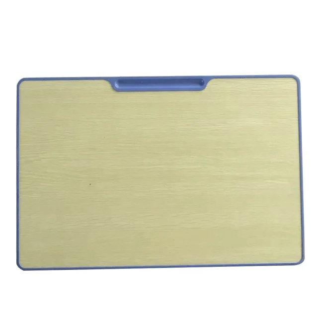 High quality MDF material single table top for school furniture  classroom desk with pen slot