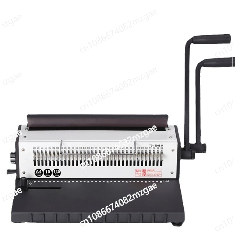 

Iron ring binding machine Double coil YO ring punching binding machine A4 file 34 hole recipe 8 inch table calendar punching