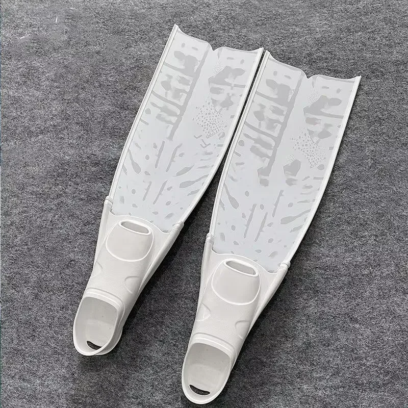 Unisex Long Blade Snorkeling Fins Professional Coated Swim Flippers for Harpoon Fishing Diving Gear Adult Swimming Footwear