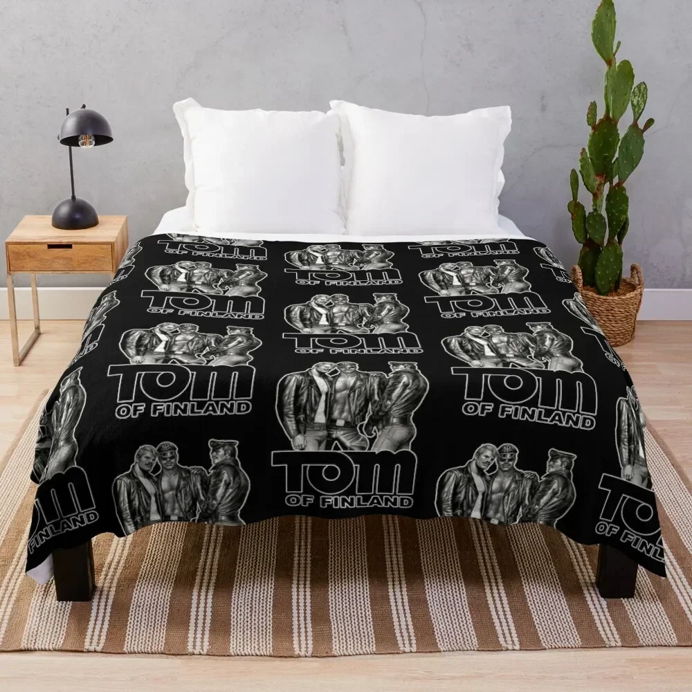 TOM OF FINLAND - KINK (BLACK) Throw Blanket Color Fast Cozy Throw Blanket