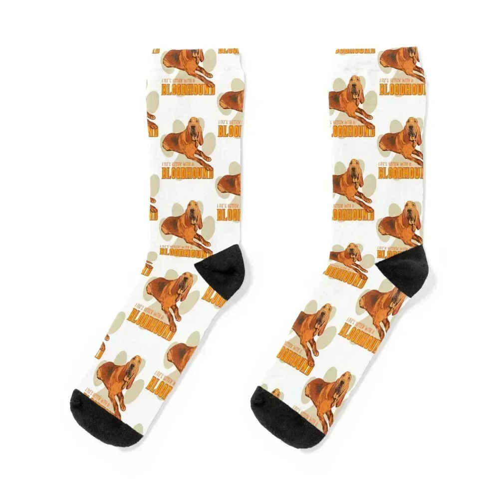 

Life's Better with a Bloodhound! Especially for Bloodhound Dog Lovers! Socks fashionable gym cartoon Socks Women's Men's