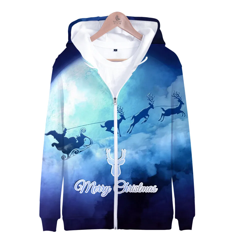 Hoodies de Natal 3D masculino e feminino, moletons de manga comprida, jaqueta engraçada, roupas quentes, moda infantil e adulto, outono, inverno