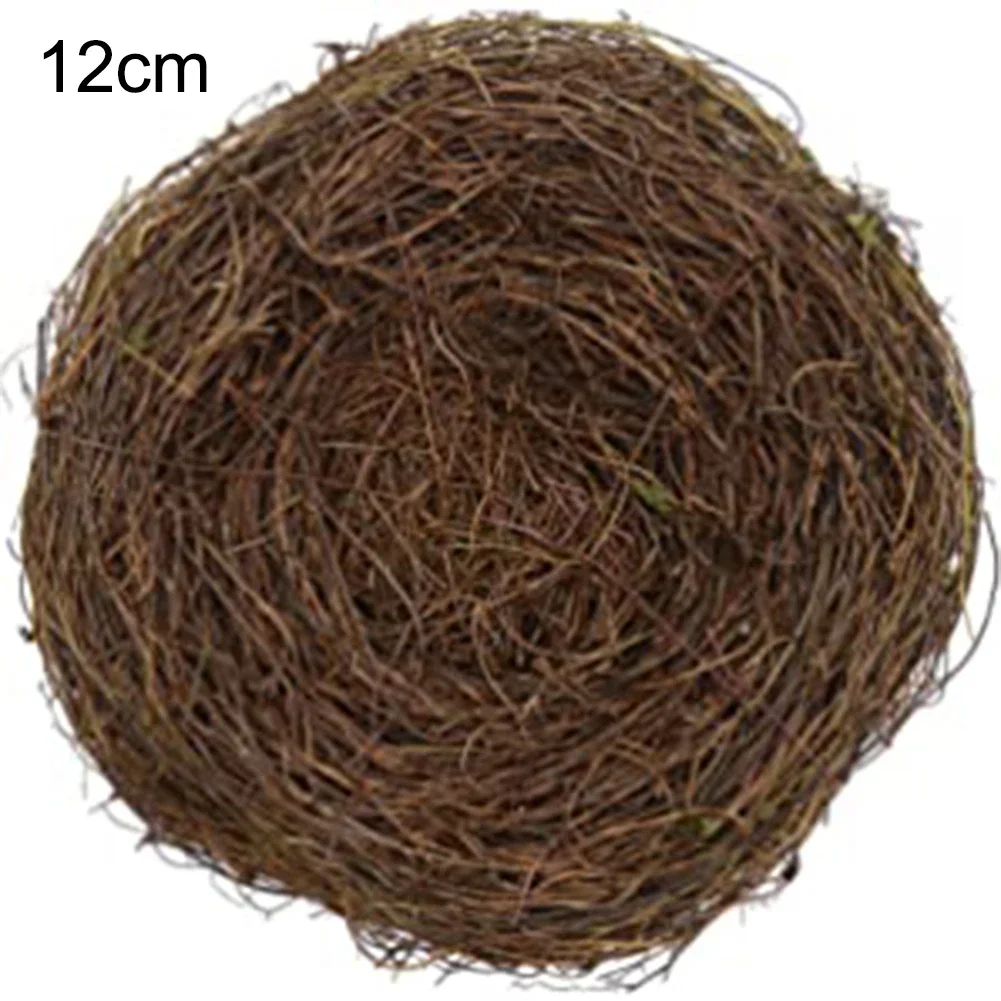 Vintage Round Rattan Birds Nest Crafts Handmade Dry Natural Bird\'S Nest For Garden Yard Decor Props Wedding Home Party