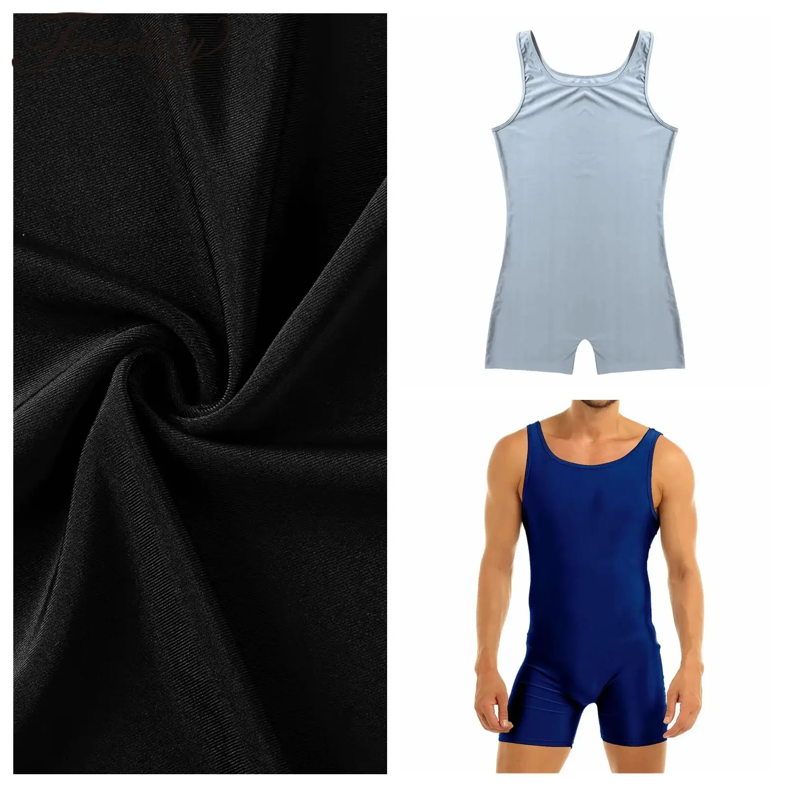 

Mens Bathing Swimsuit Sport Bodysuit Leotard Dance Biketard Unitard Swimwear Swimming One Piece Exercise Yoga Gymnastics Leotard