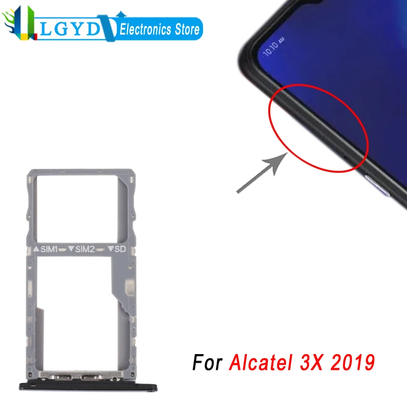 

For Alcatel 3X 2019 Original SIM Card Tray + SIM / Micro SD Card Tray Replacement