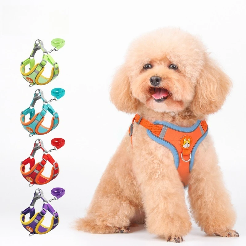 

Cat Harness Vest Puppy Vest Harnesses Small Dog Walking Reflective Dog Leash Suitable for Small and Medium Pets Accessories