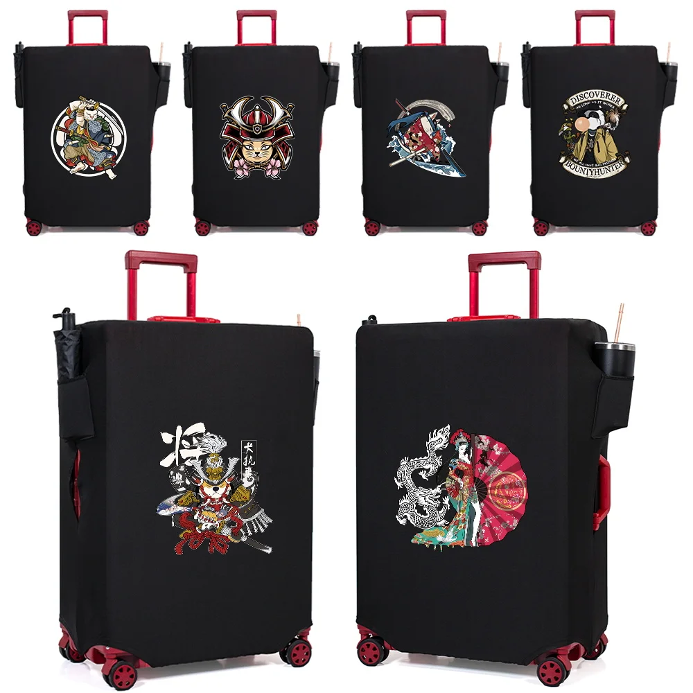 

Luggage Cover Bag Protection Travel Accessories Baggage Case Dust Covers Elastic Thickened Wear-resistant Multi Pocket Samurai