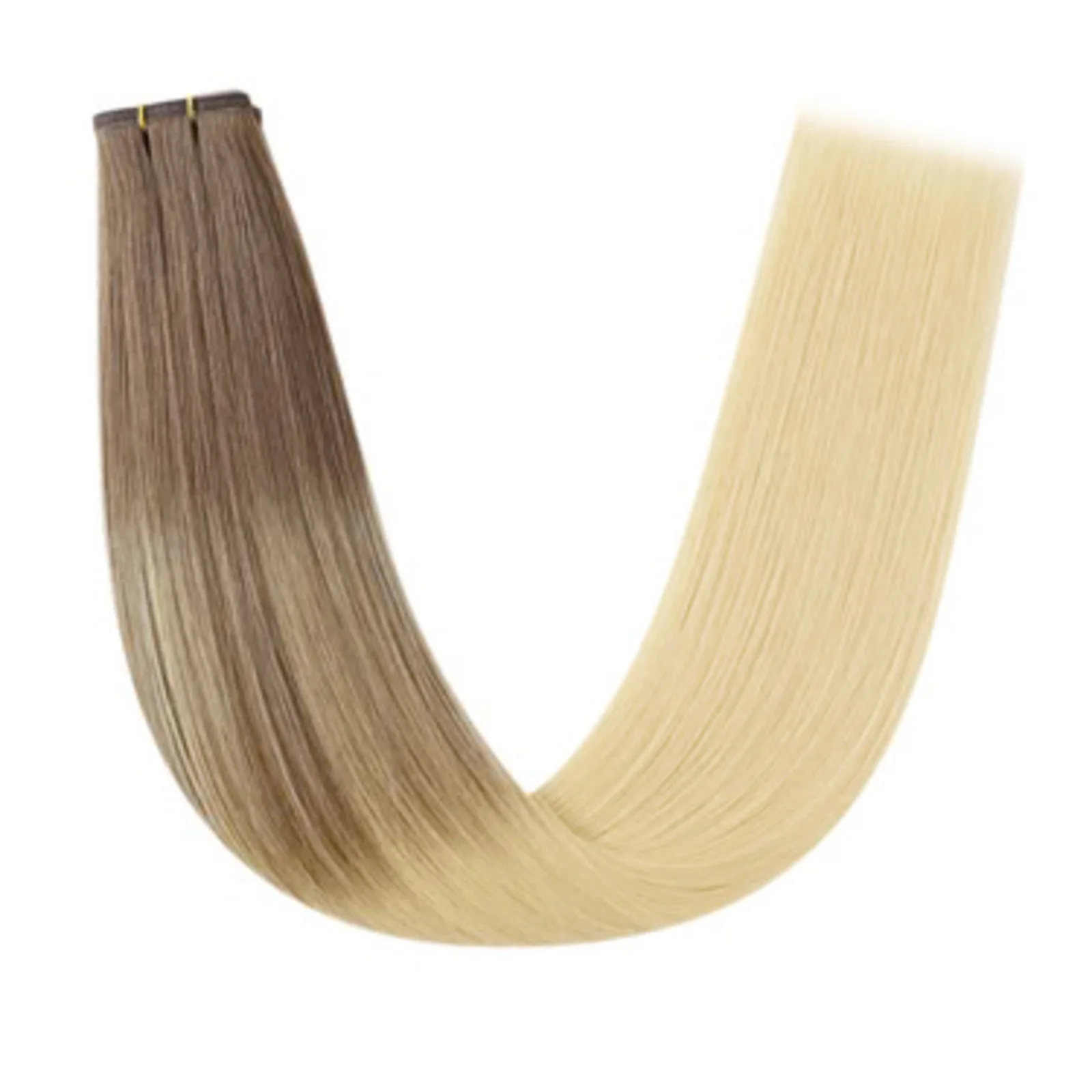 Extensiones de trama de seda plana YoungSee, extensiones de cabello virgen invisibles, Color Balayage, 100% trama de cabello humano Real de 14-24 pulgadas