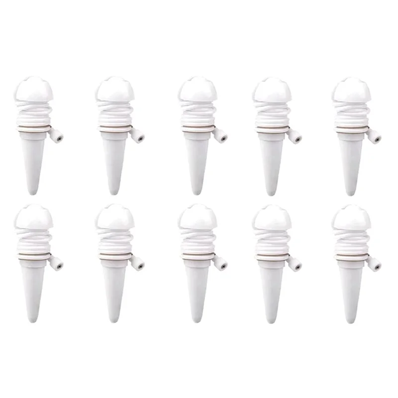 10Pcs Automatic Watering Probes Plant System Ceramic Creat Gardening Flower Potted Drip Device Garden Hoseswater-White